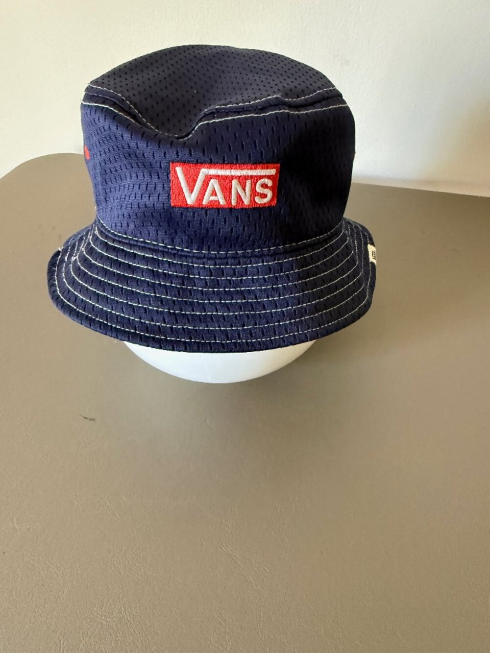 Vans Bucket Hat size S/M Blue, Red & White